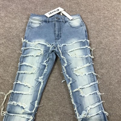 Guapi Jeans Mens 28 Distressed Flare Limited Edition Ripped