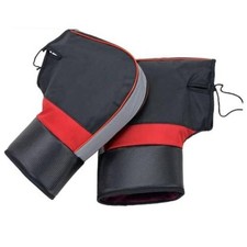 Motorcycle Handlebar Gloves Muffs Winter Waterproof Windproof Thick Black Red