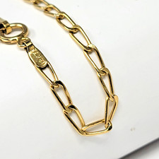 Vintage 12K Gold Filled Paper Clip Chain Bracelet 7