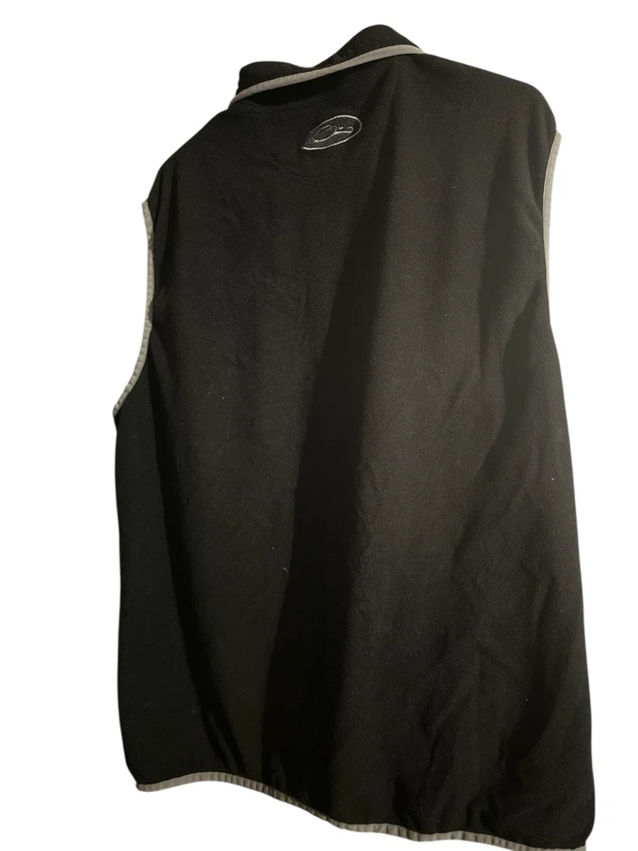Drake Waterfowl Fleece Vest Mens Sz XL Full Zip Black - Image 4 of 4