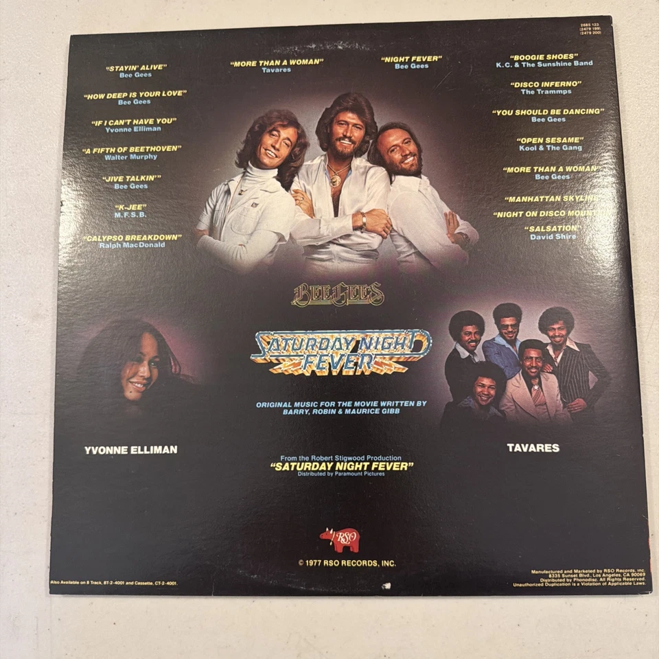 Saturday Night Fever The Original Movie Sound Track VG Double LP 1977 RS-2-4001 - Image 2 of 4