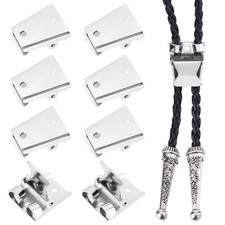 10PCS Platinum Bolo Tie Slider Clasps Smooth Iron Jewelry Findings DIY Crafts
