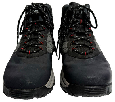 Columbia mens waterproof hiking boots black gray lace up trail shoes size 11