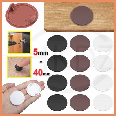 Screw Caps Covers 5 -40mm Plastic Push Fixed Furniture Kitchen Black White Brown
