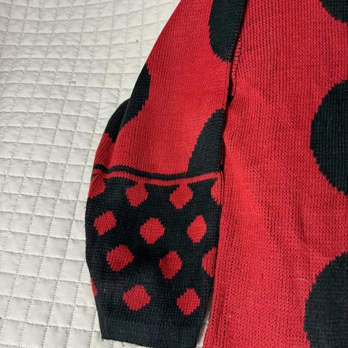 Vintage Jacque & KoKo Red and Black Polka Dot Sweater Size 18/20 - Picture 3 of 9