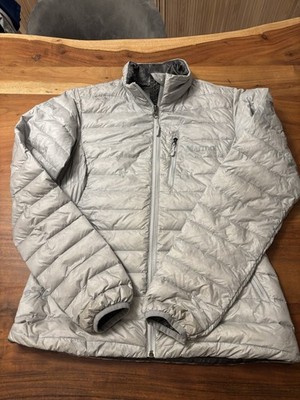 Marmot Women s Down Filled Parka. Grey. Size Small. Packable.