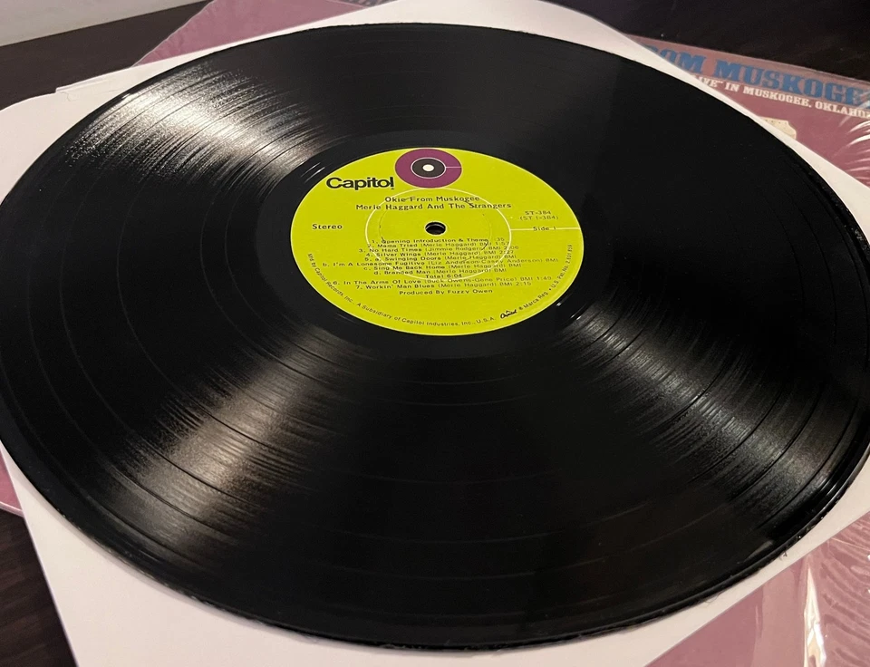 MERLE HAGGARD - Okie From Muskogee (1969) - 12" Vinyl Record LP - VG+ - Image 3 of 3