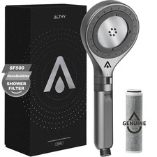ALTHY NanoBubble Handheld Shower Head Water Filter, Care Skin & Hair, 3 Modes