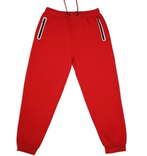 Galaxy By Harvic Pants Mens 2XL Red Jogger Fleece Zip Pocket Sweatpants