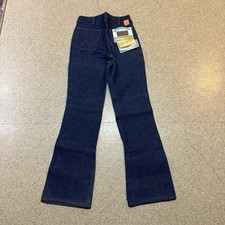 Vintage Wrangler Blue Denim Boot Flare Jeans size 27x33  NWT 70s NOS Made in USA