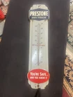 VINTAGE PRESTONE ANTI FREEZE PORCELAIN   WALL THERMOMETER