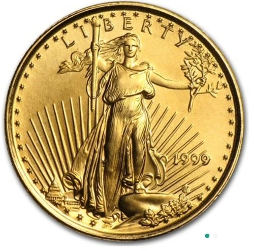 1999 $5 American Gold Eagle 1/10 oz Uncirculated in Holder