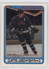 1990-91 O-Pee-Chee Curtis Leschyshyn #216 0a4