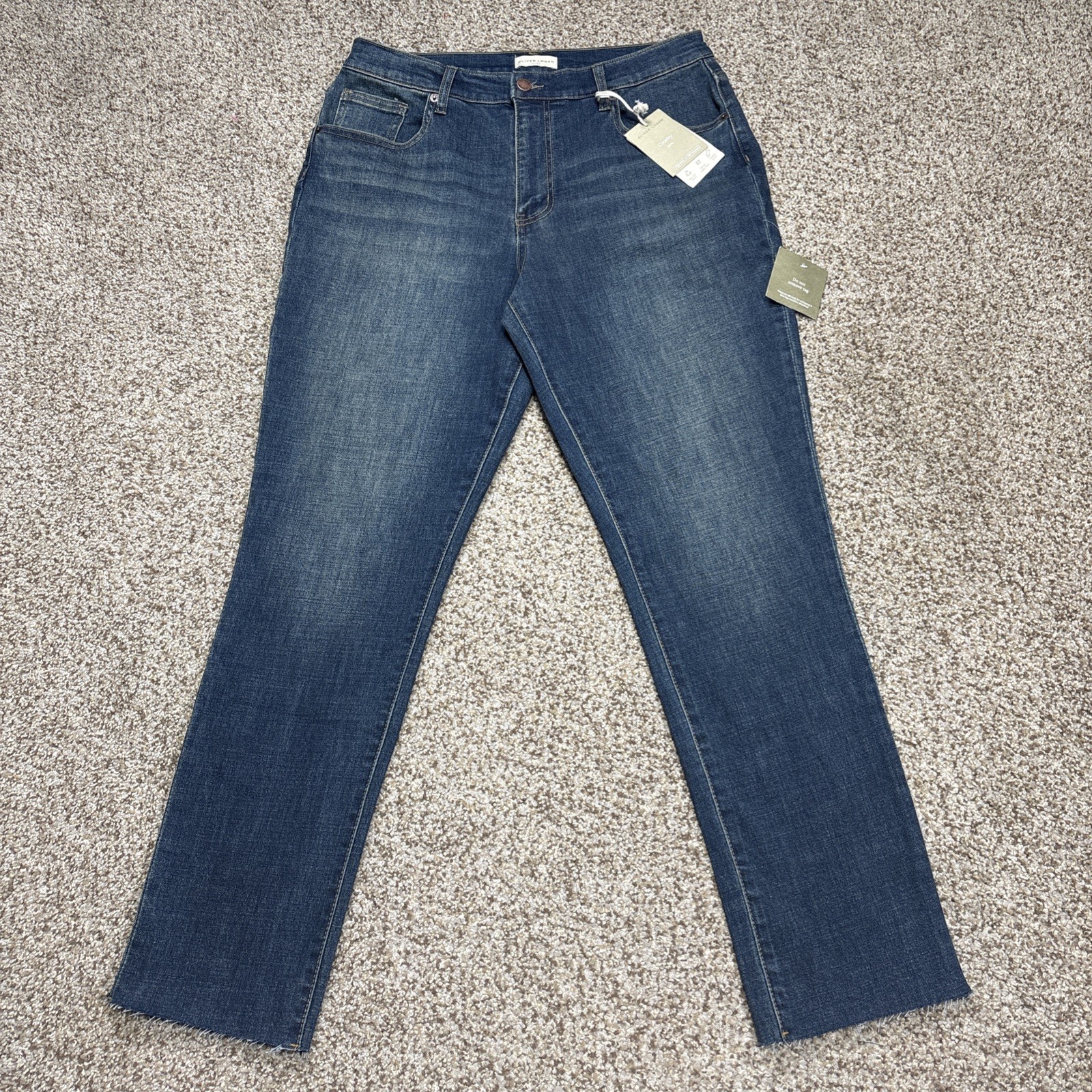Oliver Logan Jeans Women's 30 The Crosby High Rise Raw Hem Fits 31 X 29.5 NEW