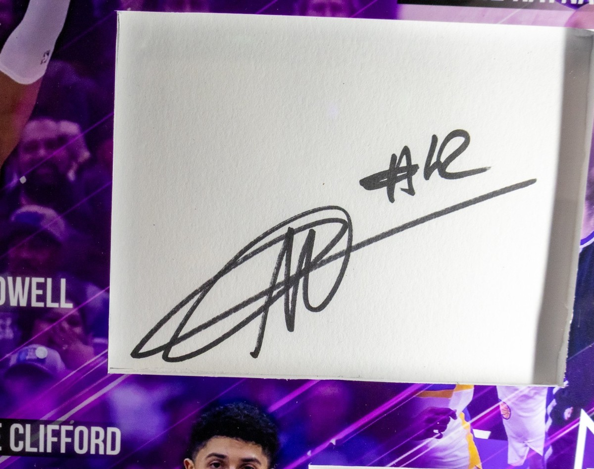 Custom Poster 1/1 Kings Auto Display In-Person Cardwell Raynaud