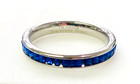 QVC Steel by Design Crystal Birthstone Eternity Band Ring Sapphire September 6 — photo 4