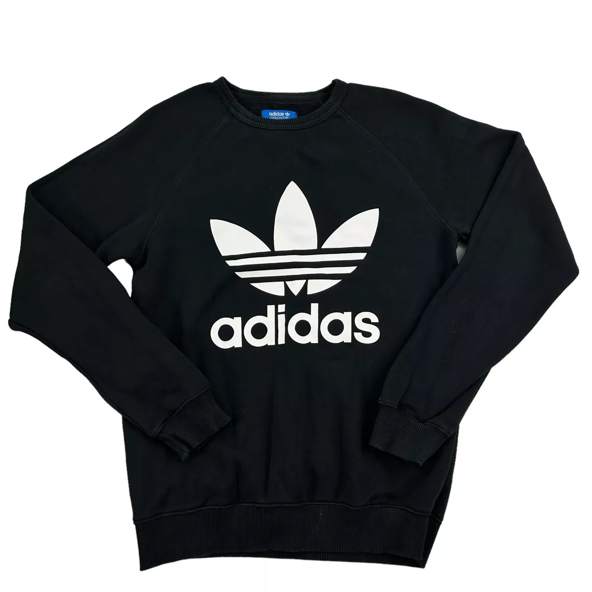 adidas Trefoil Pullover Sweatshirt Mens S Crew Neck Universal