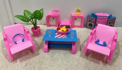 RARE Vintage Barbie Home Entertainment Center 1987 COMPLETE SET 22-Pieces