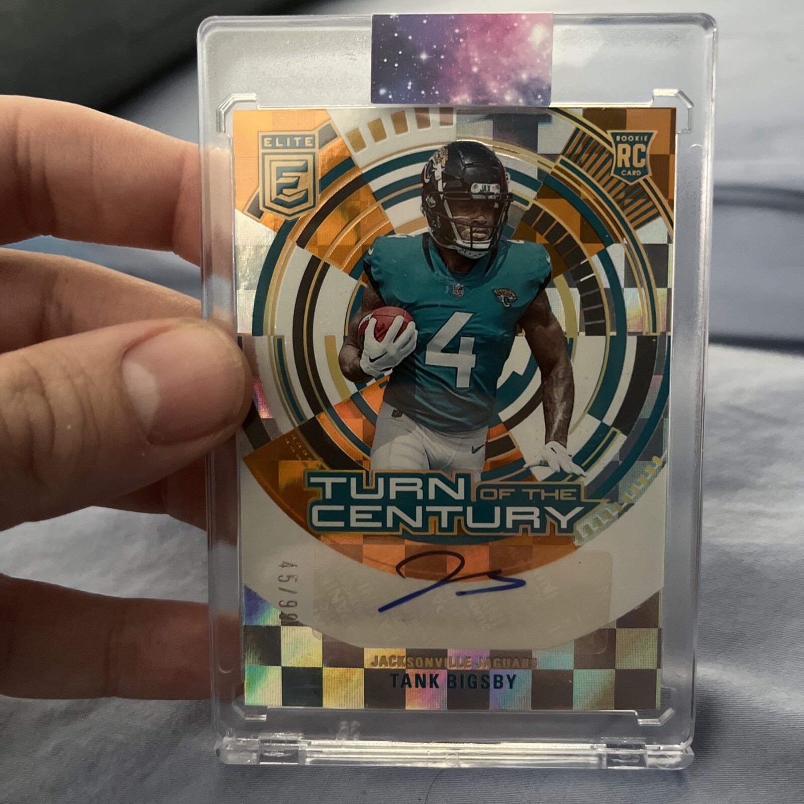 TANK BIGSBY 2023 Panini Donruss Elite Orange Turn of the Century RC Auto 45/99