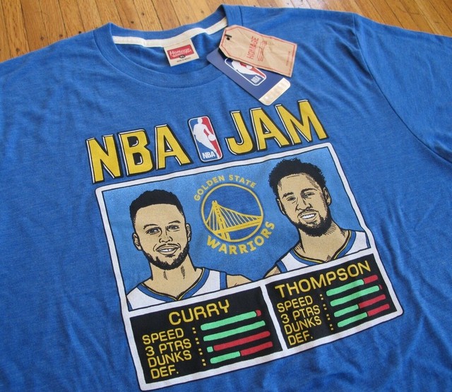 HOMAGE x NBA JAM Golden State Warriors Stephen Curry Klay Thompson t-shirt sz XL | eBay