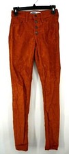 Old Navy Junior Orange Button Front  Fly Super Skinny High Rise Corduroy Jean 0