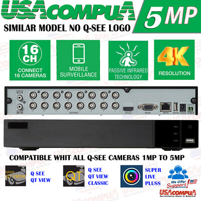 Q-See 16 ch DVR 16 Channel SIMILAR MODEL QTH916 (NO Q-SEE LOGO) NO HARD DISK
