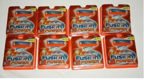 64 Gillette Fusion Power Blades Cartridges Razor Refills 8*8 Shaver Authentic