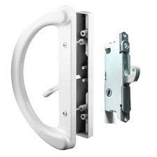 Sliding Patio Door Handle Set with Mortise Lock 3-15/16" Screw Spacing Non-Keyed
