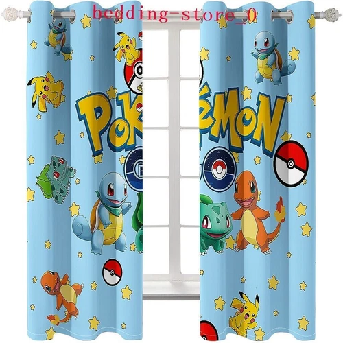 Tende Oscuranti 3D Spesse Bambini/Pokemon Pikachu Anello Termico Occhiello Superiore/Tende - Foto 65 di 93