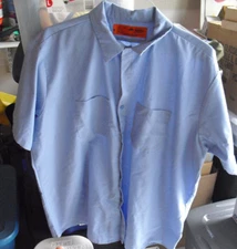 New Old Stock Red Kap 2XL SS Light Blue Short Sleeve Industrial Mens Work Shirt