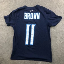 Tennessee Titans Shirt Men Small AJ Brown Double Sided Short Sleeve NFL Nike