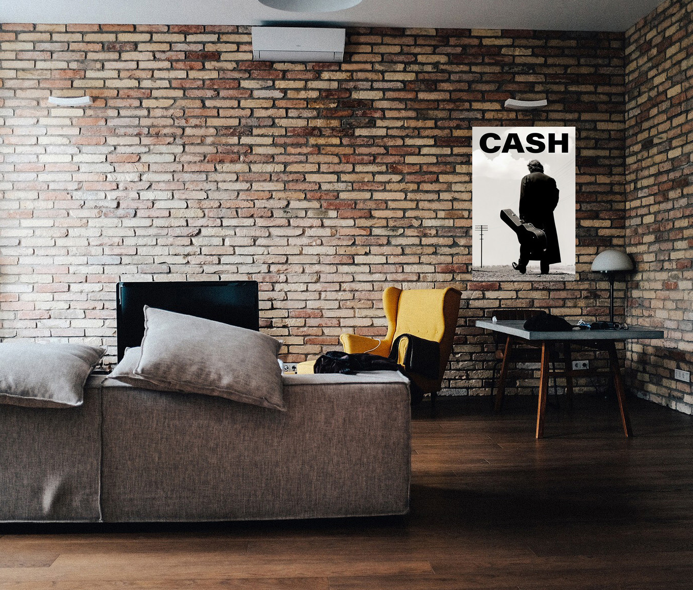 Johnny Cash - Music Poster (Walking With Guitar Case - B&W) (Size: 24 ...