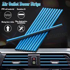 10× Car Interior Air Conditioner Vent Outlet Decoration Stripe Cover Accessories