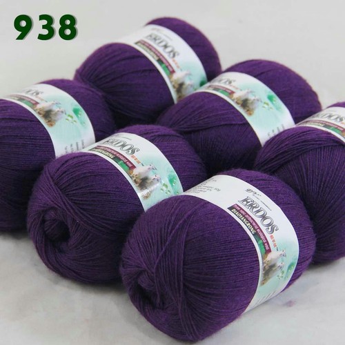 Sale New 6 Skeinsx50g Soft Acrylic Wool Cashmere Hand Knit Shawl Crochet Yarn 38 - Picture 2 of 16
