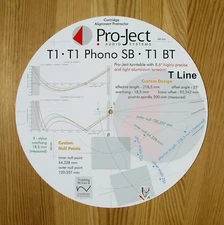 Pro-Ject T-Line Turntable Tonearm Cartridge Alignment Protractor