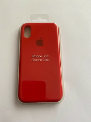 Hülle für iPhone Xs Soft Silikon Handyhülle - ROT Soft Touch 