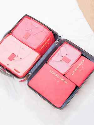 6 Stück Packwürfel Gepäck Aufbewahrung Organizer Reise Urlaub Koffer Taschen Set