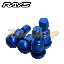 4 Rays Volk Racing Blue Forged Aluminum Valve Stem Caps Wheels Rim Universal Jdm 4 Rays Volk Racing Blue Forged Aluminum Valve Stem Caps Wheels Rim Universal Jdm