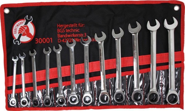 BGS Maul Ring RatschenschlüSsel Satz 12-Tlg. 8-19Mm-image