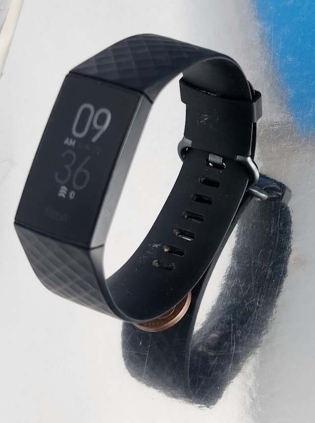 Fitbit Charge 4 Fitness Tracker Black with Grey Tweed Bands FB417BKBK-image