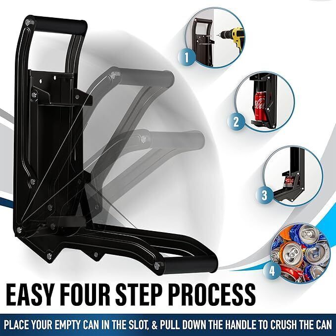 Can Crusher Wall Mounted Aluminum Can Crusher 16oz 12oz 8oz Recycling Heavy Duty