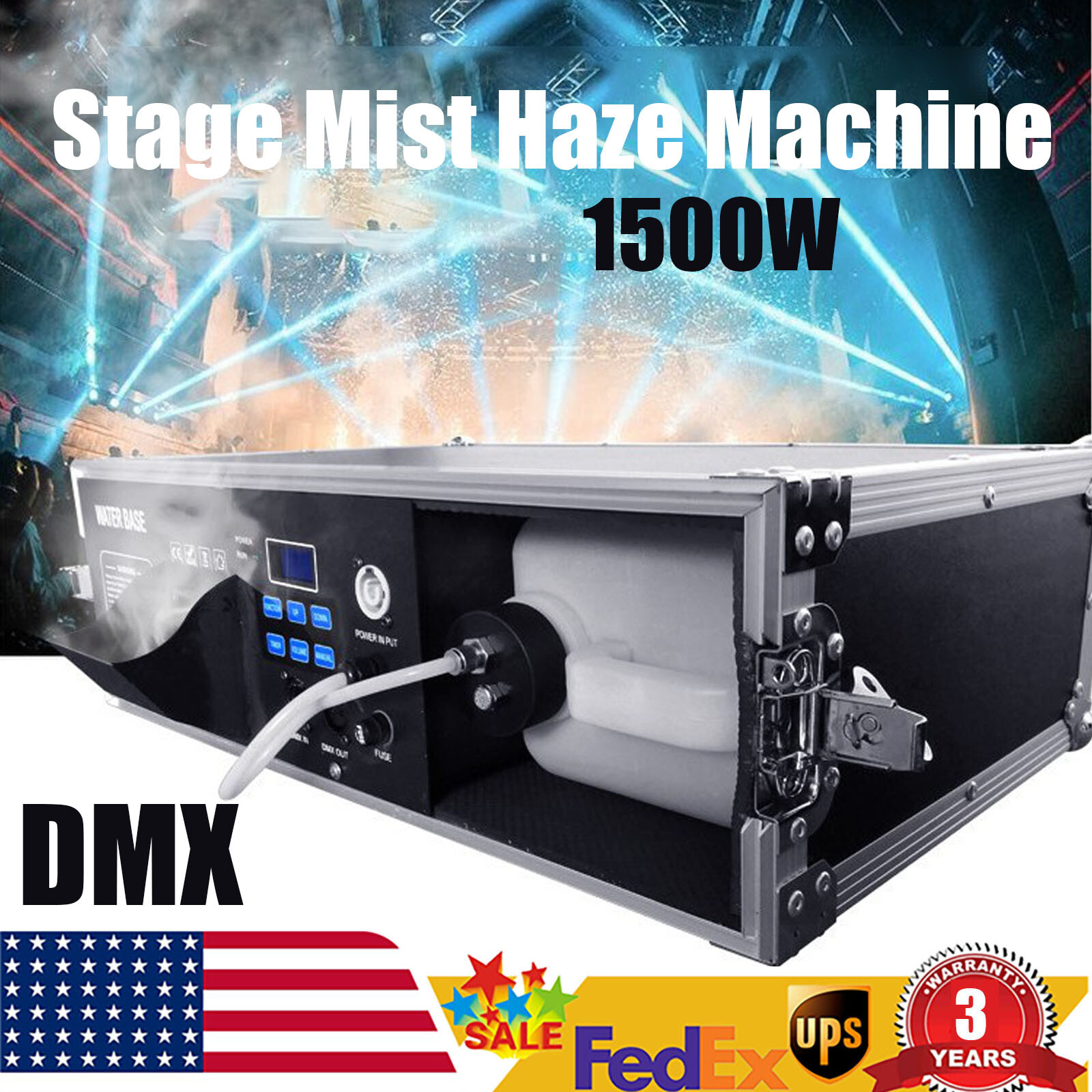 Stage Mist Haze Machine Dj DMX Smoke Stage Fog Machine 1500W 3.5L