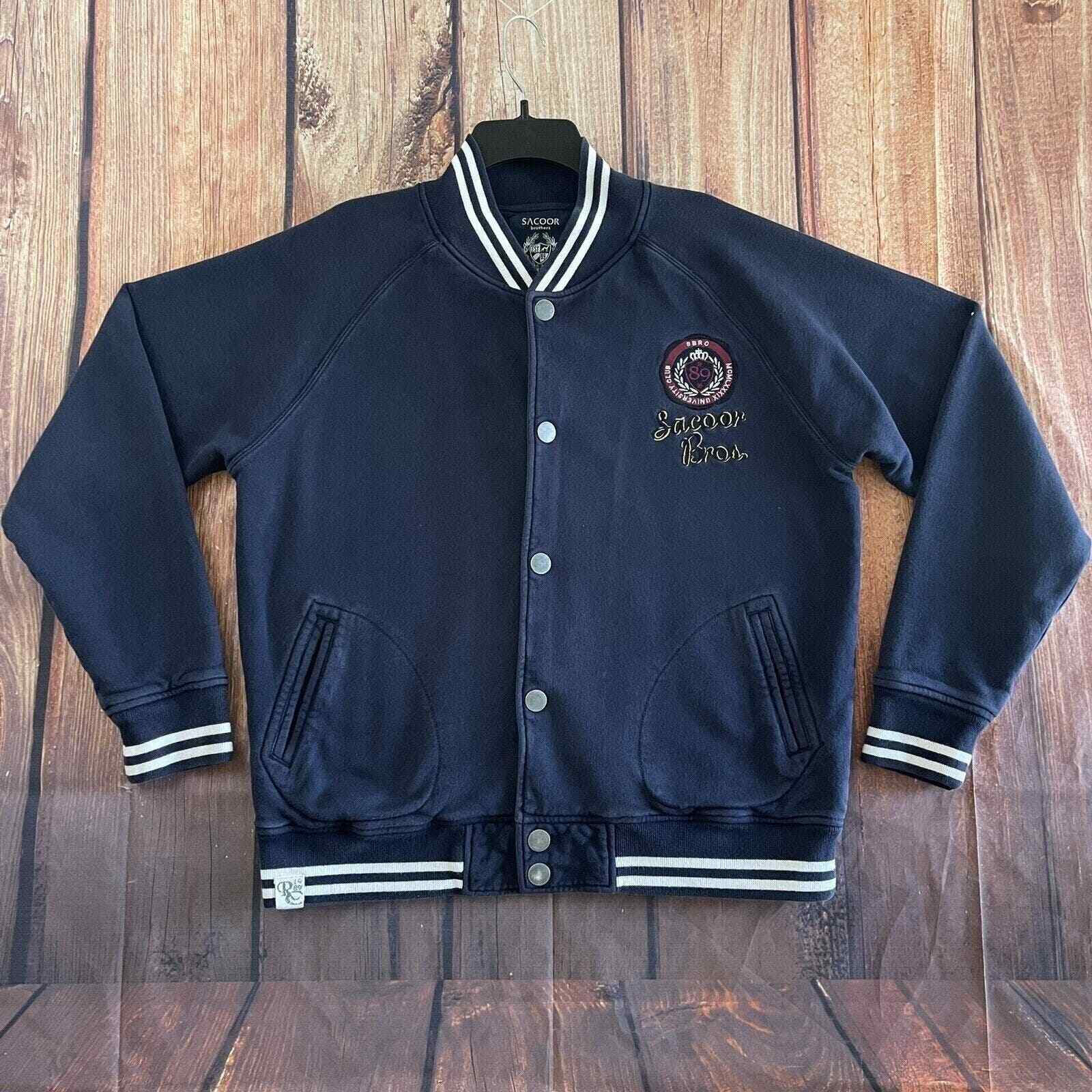 Sacoor Brothers Jacket Mens XL Blue Cotton Coat S… - image 3