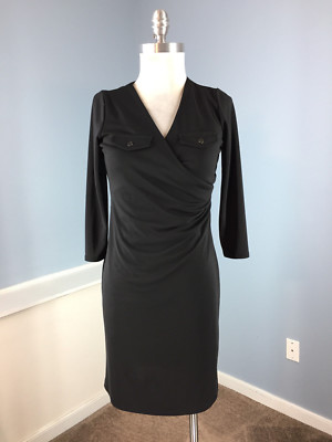 talbots faux wrap dress