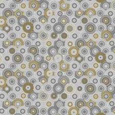 Michael Miller - Magnificent Peacock - Fancy Medallion - Fog, Fabric BTY