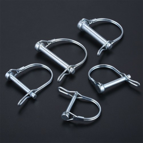 2/5pcs D Shape Car Trailer Truck Safety Pin Buckle Coupler Safety Pin Steel - Picture 2 of 33