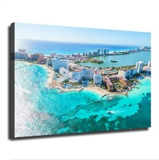 Cancun Mexico Skyline Poster Canvas Picture Printing Art Decoration