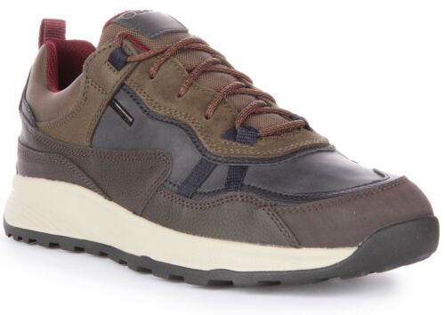 Geox U Terrestre Amphibiox Waterproof Lace Up Trainers Navy Brown Mens UK 6 - 12 - Picture 1 of 12