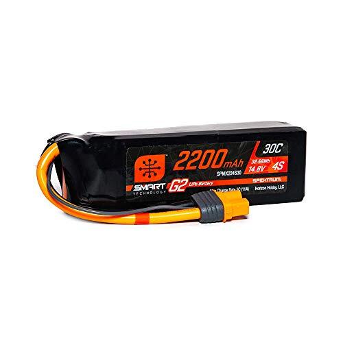Spektrum 14.8V 2200mAh 4S 30C Smart LiPo G2: IC3, SPMX224S30, Medium 