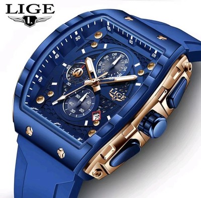 Lige Top Marken Quadratische Armbanduhr Herren